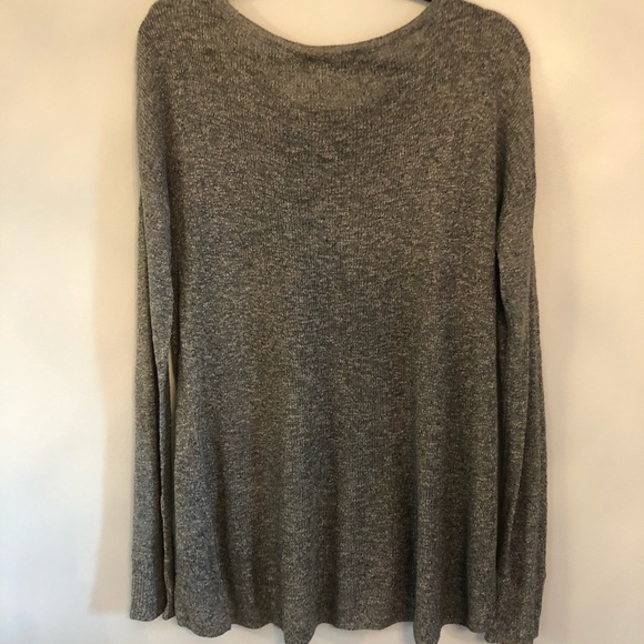 Vince Linen Blend Grey Tunic Blouse - Picture 6 of 7